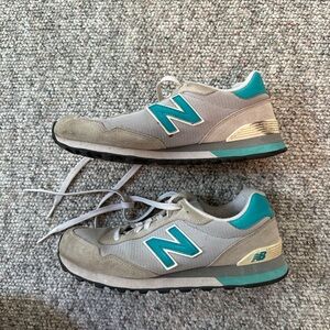 New Balance Gray and Teal Athletic Shoes
